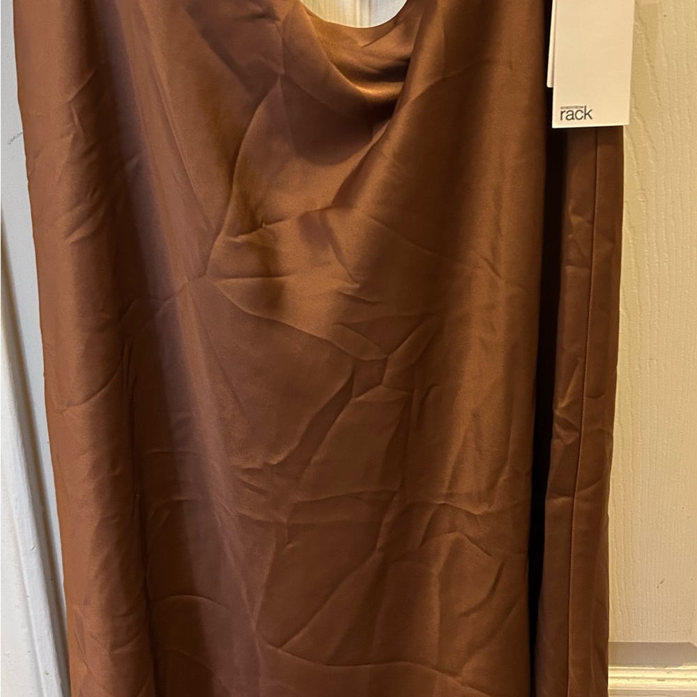 Nordstrom Brown Satin Skirt